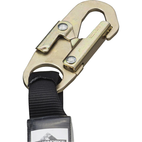 SA-5500-6 Shock Absorbing Lanyard, 6', Snap Hook Center, Snap Hook Leg Ends, Galvanized Steel OSI Industrial Sales