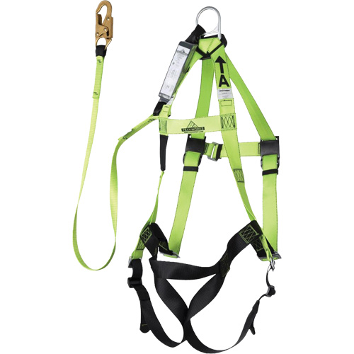 FBH-10000A6440-4 4' Class A Harness & Lanyard with 350 lbs. Capacity, Harness/Lanyard Combo OSI Industrial Sales