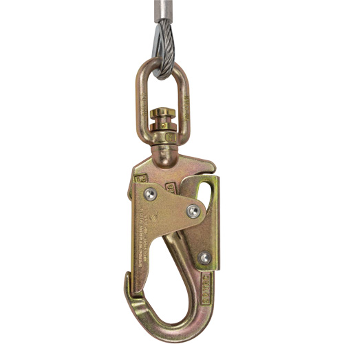 SRL-73302-20LE Cordage de s&eacute;curit&eacute; autor&eacute;tractable, 20', Acier galvanis&eacute;, Pivotant OSI Industrial Sales