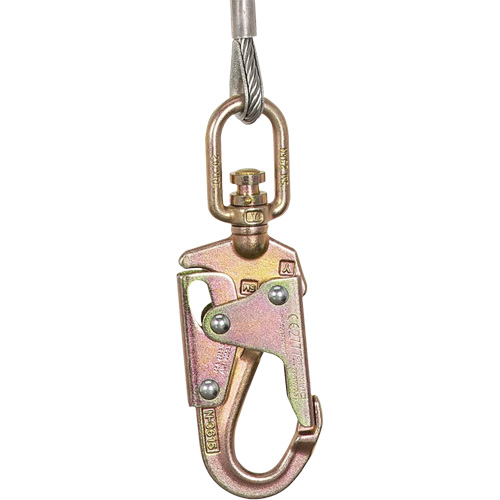 SRL-73302-60LE Cordage de s&eacute;curit&eacute; autor&eacute;tractable, 60', Acier galvanis&eacute;, Pivotant OSI Industrial Sales