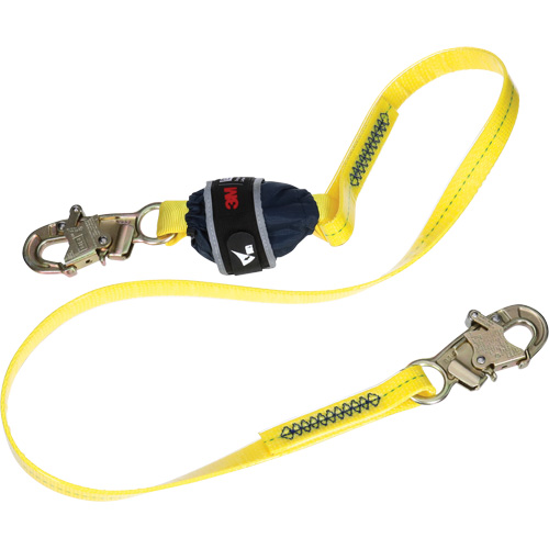 Coated Web Shock-Absorbing Lanyard, 6', Snap Hook Center, Snap Hook Leg Ends OSI Industrial Sales