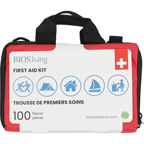 100-Piece Home & Travel First Aid Kit, Nylon Bag OSI Industrial Sales