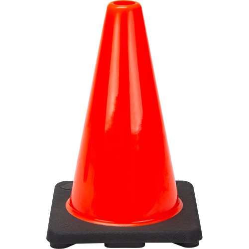 C&ocirc;ne de signalisation de premi&egrave;re qualit&eacute;, 12", Orange OSI Industrial Sales