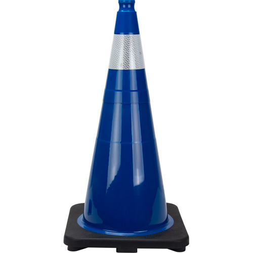 Premium Traffic Cone, 28", Blue, 4" Reflective Collar(s) OSI Industrial Sales