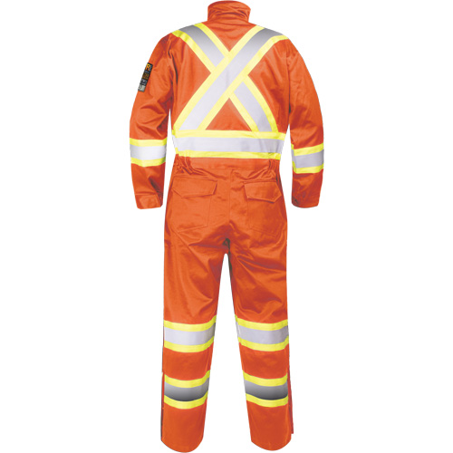 Combinaison ignifug&eacute;e avec bandes haute visibilit&eacute;, Taille Petit, Orange OSI Industrial Sales