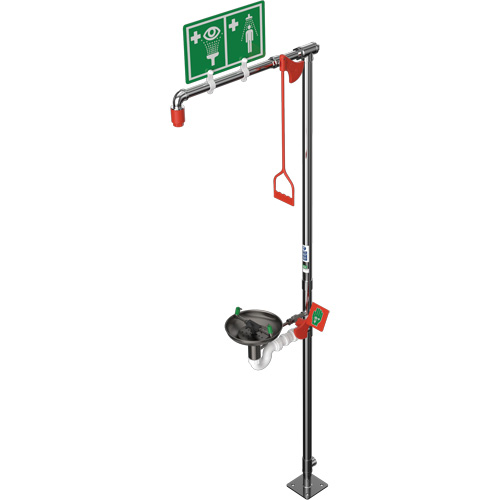 Combination Shower with Open Stainless Steel Bowl & Top Inlet, Pedestal OSI Industrial Sales