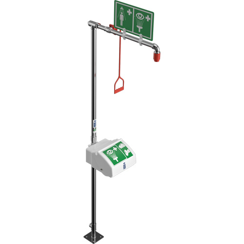Douche combin&eacute;e avec cuvette ferm&eacute;e en ABS et entr&eacute;e inf&eacute;rieure, Socle OSI Industrial Sales