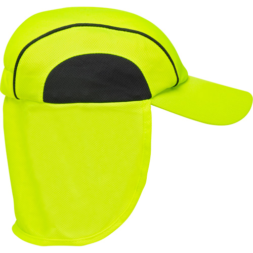 Chapeaux de refroidissement avec voiles pour le cou, Lime haute visibilit&eacute; OSI Industrial Sales