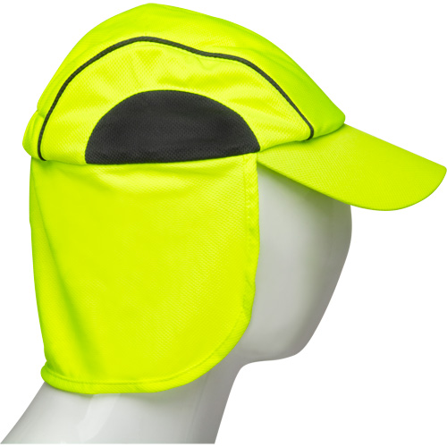 Chapeaux de refroidissement avec voiles pour le cou, Lime haute visibilit&eacute; OSI Industrial Sales