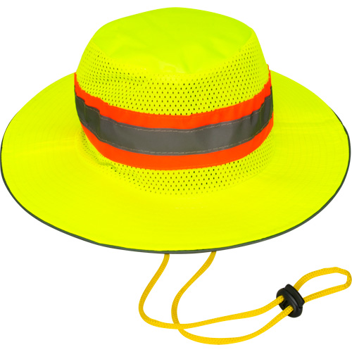 Chapeau de p&ecirc;cheur &agrave; refroidissement par &eacute;vaporation, Lime haute visibilit&eacute; OSI Industrial Sales