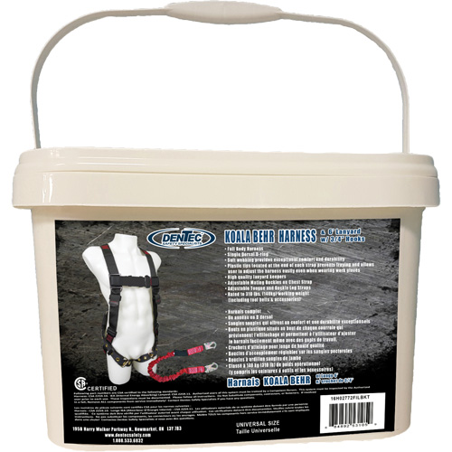 Koala Behr Safety Harness in Pail with 6' Lanyard, CSA Certified, Class A, 255 lbs. Cap. OSI Industrial Sales