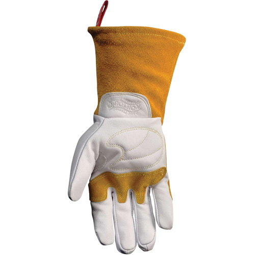 Caiman&reg; Premium TIG/MIG Welder's Gloves with FR Insulated Split Cowhide Back, Grain Goatskin, Size Large OSI Industrial Sales