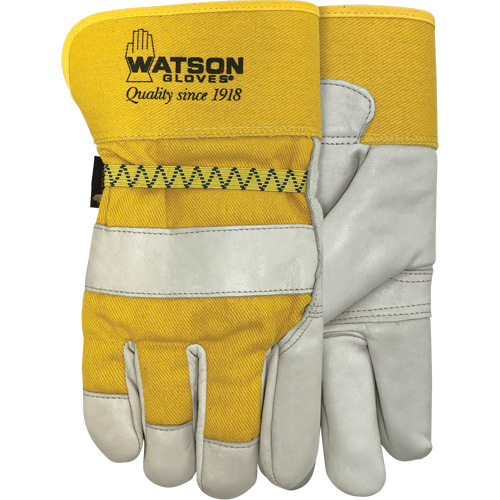 94003i Leather Combo Lined Gloves, Large, Grain Cowhide Palm, Fleece Inner Lining OSI Industrial Sales