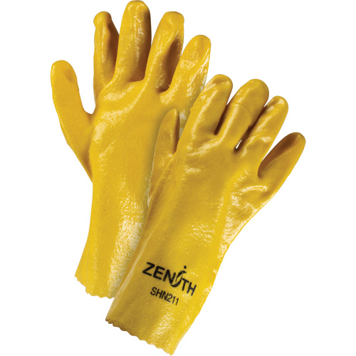 Rough-Finish Chemical-Resistant Gloves, Size 9, 12" L, PVC, Interlock Inner Lining, 47-mil OSI Industrial Sales