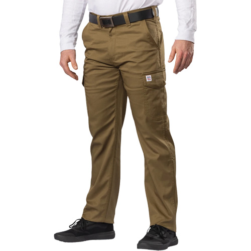 Pantalon cargo Big Flex, Poly-coton/Spandex, Vert olive militaire, Taille 28, Entrejambe 30 OSI Industrial Sales