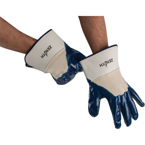 Gants &agrave; poignet de s&eacute;curit&eacute; de poids lourd, 11/2T-Grand, R&ecirc;vetement Nitrile, Enveloppe en Coton OSI Industrial Sales