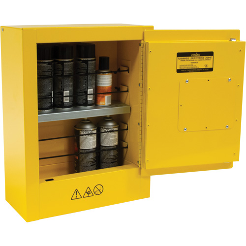 Mini Flammable Safety Cabinet, 2 Gal., 1 Door, 17" W x 22" H x 8" D OSI Industrial Sales