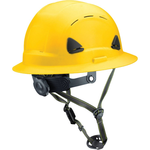 Fibre Metal Climbing Style Helmet with Full Brim, Meets CSA Type 2, Ratchet Suspension, Vented OSI Industrial Sales