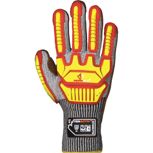 TenActiv STAGBLPVB Impact Gloves, Medium, Cowhide Palm, Knit Wrist Cuff OSI Industrial Sales