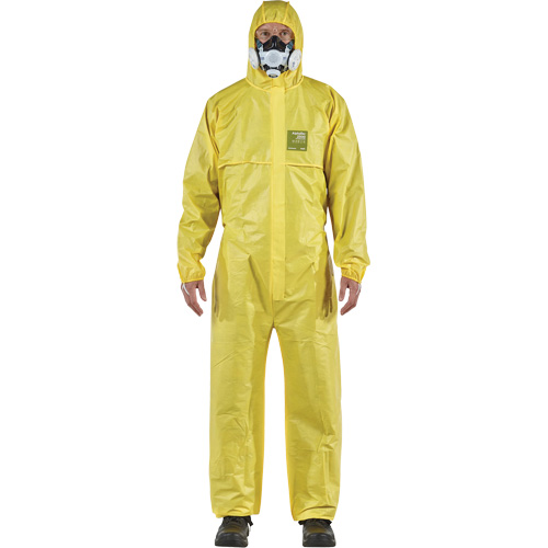 Combinaison AlphaTec 2300 STANDARD &agrave; coutures bord&eacute;es, mod&egrave;le 147, Petit, Jaune, Enduit de poly&eacute;thyl&egrave;ne/Polypropyl&egrave;ne OSI Industrial Sales