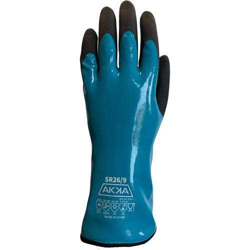 Gants alimentaires de protection contre les produits chimiques, le froid et la coupe, Taille 7, 12" lo, PVC, Doublure en Nylon OSI Industrial Sales