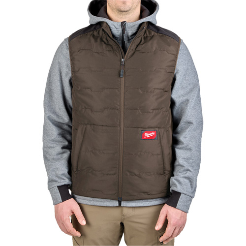 FREEFLEX Lightweight Insulated Vest, Men's, Small, Brown OSI Industrial Sales