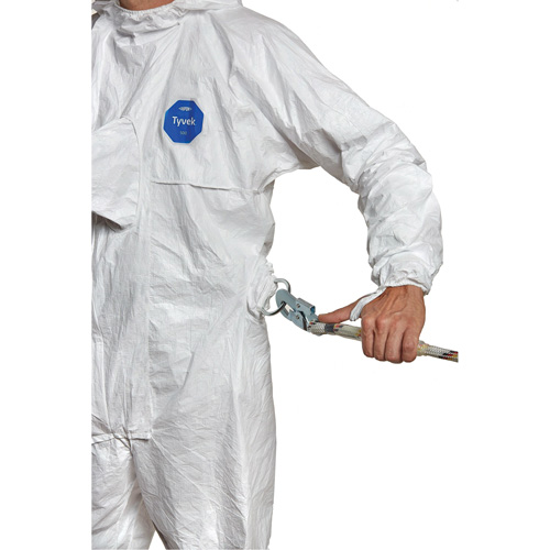 Harness-Compatible Disposable Coverall, X-Large, White, Tyvek&reg; 500 OSI Industrial Sales
