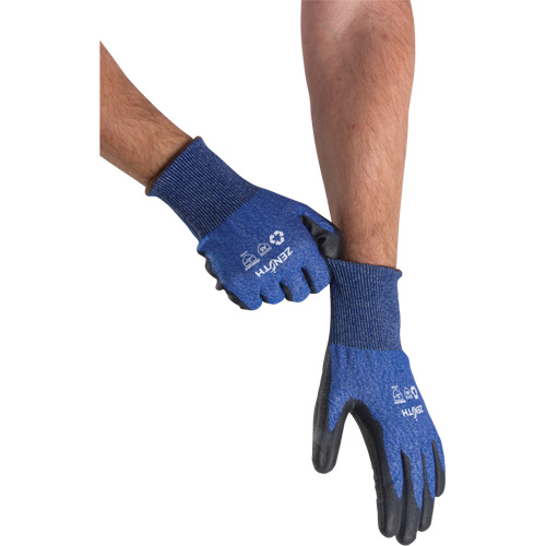 Gants &eacute;lastiques &eacute;cologiques r&eacute;sistants &agrave; la coupe, Taille 9, Calibre 18, Rev&ecirc;tement Polyur&eacute;thane, Enveloppe en Acier inoxydable/PEHP/rPET, ASTM ANSI niveau A5 OSI Industrial Sales