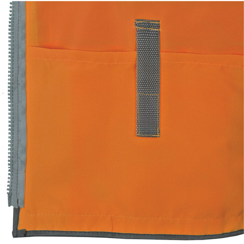 Veste de s&eacute;curit&eacute; pour arpenteur Pioneer avec fermeture &agrave; glissi&egrave;re et dos en maille, Orange haute visibilit&eacute;, Petit, Polyester OSI Industrial Sales