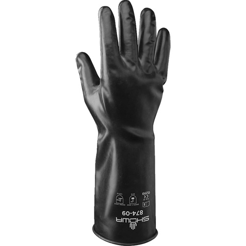 874 Chemical-Resistant Gloves, Size Small/7, 14" L, Butyl Rubber, 13.78-mil OSI Industrial Sales