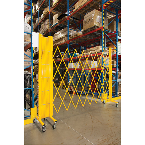 Barri&egrave;re extensible, 84" h x 20' lo, Jaune OSI Industrial Sales