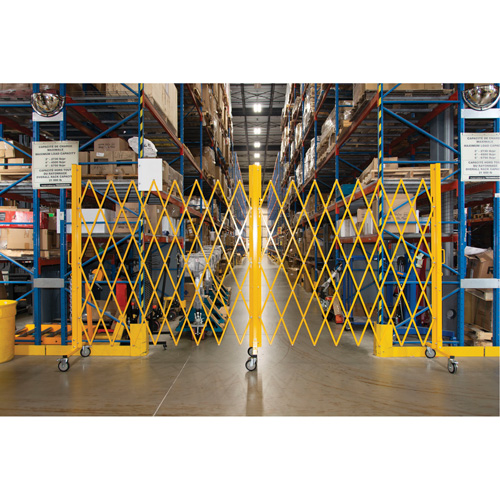 Barri&egrave;re extensible, 84" h x 20' lo, Jaune OSI Industrial Sales