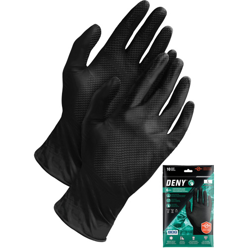 Deny&reg; Disposable Gloves, Small, Nitrile, 6-mil, Powder-Free, Black OSI Industrial Sales