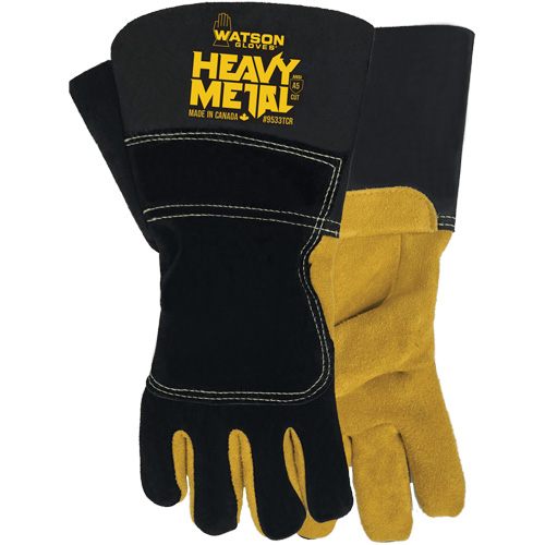 Gants de soudage d'hiver Black Velvet Heavy Metal, Taille Petit, Enveloppe en Cuir d'&eacute;lan refendu, ASTM ANSI niveau A5 OSI Industrial Sales