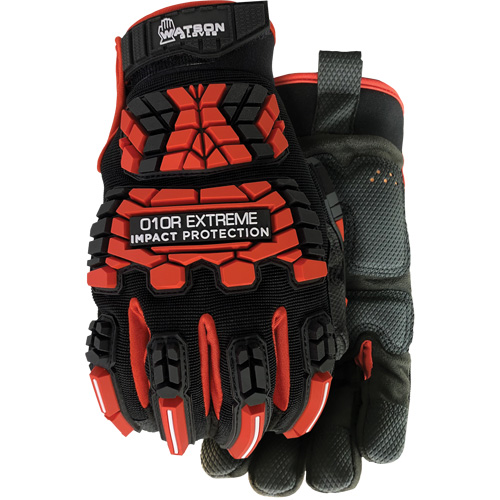010R Extreme Red Impact Resistant Gloves, X-Small, Microfibre Palm, Hook & Loop Cuff OSI Industrial Sales