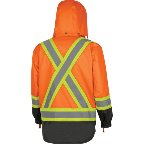 Parka de s&eacute;curit&eacute; d'hiver imperm&eacute;able 7-en-1 5056 Pioneer Yukon, Polyester, Noir/Orange haute visibilit&eacute;, T-petit OSI Industrial Sales