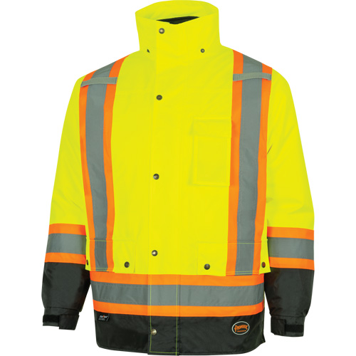 Parka de s&eacute;curit&eacute; d'hiver imperm&eacute;able 7-en-1 5057 Pioneer Yukon, Polyester, Noir/Jaune lime haute visibilit&eacute;, T-petit OSI Industrial Sales