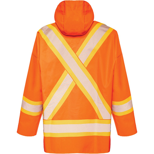 R804 Hurricane Rain Jacket, Small, High Visibility Orange OSI Industrial Sales