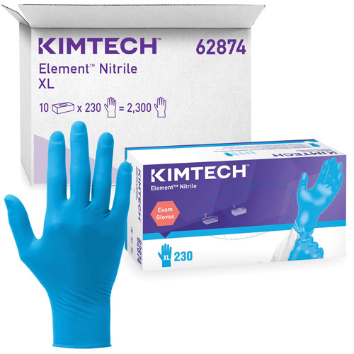Kimtech Element Exam Gloves, X-Small, Nitrile, 3.2-mil, Powder-Free, Blue, Class 2 OSI Industrial Sales