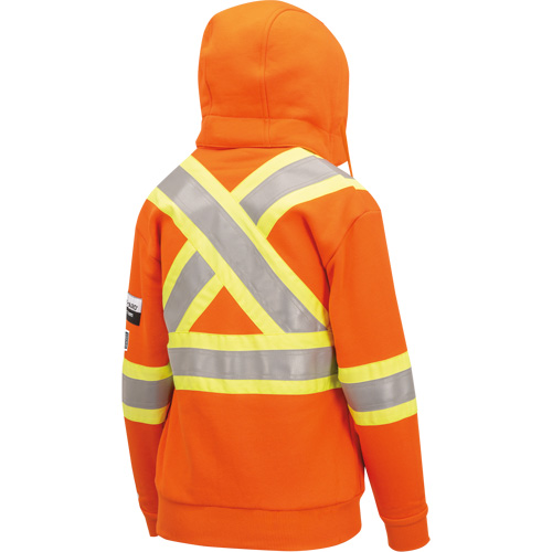 Heavyweight Safety Hoodie, Women's, X-Small, High Visibility Orange OSI Industrial Sales