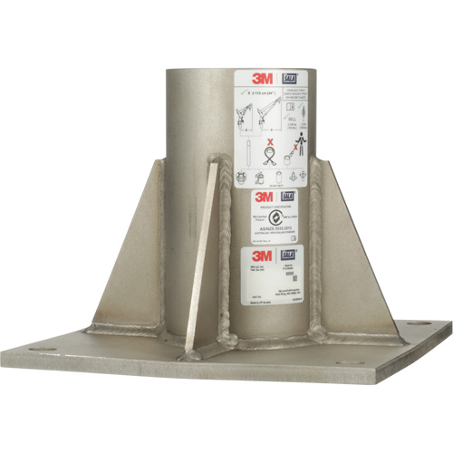 Base de m&acirc;t de potence haute capacit&eacute; en acier inoxydable &agrave; fixation au sol pour espace clos DBI-SALA OSI Industrial Sales