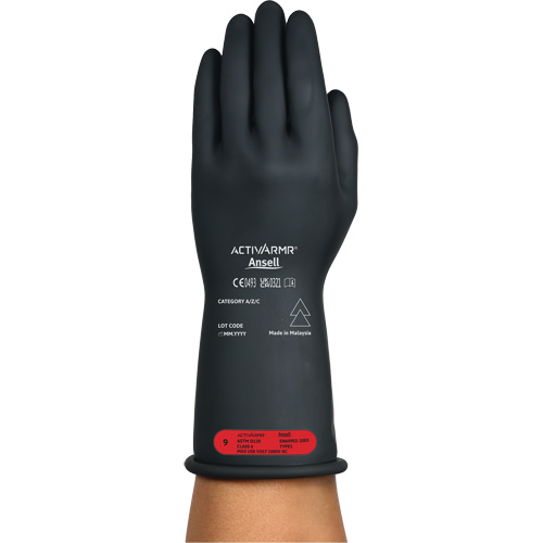 ActivArmr&reg; RIG R011BUL Ultra-Lightweight Electrical Insulated Gloves, ASTM Class 0, Size 10, 11" L OSI Industrial Sales