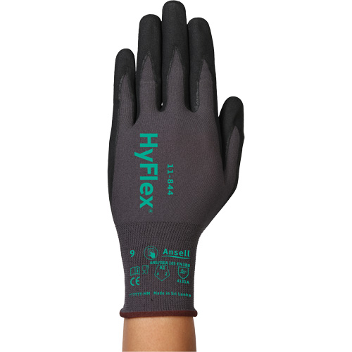 Gants Hyflex 11-844, Taille 5/2T-petit, Calibre 15, Rev&ecirc;tement Mousse de nitrile, Enveloppe en Nylon/Spandex, ASTM ANSI niveau A1/EN 388 niveau 1/EN 388 niveau A OSI Industrial Sales