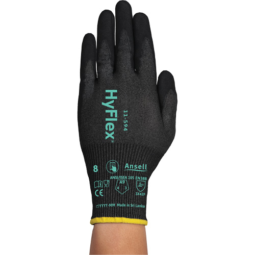 HyFlex&reg; 11-594 Cut-Resistant Gloves, Size 12/3X-Large, 18 Gauge, Nitrile Coated, HPPE/Intercept Shell, ASTM ANSI Level A9/EN 388 Level F OSI Industrial Sales