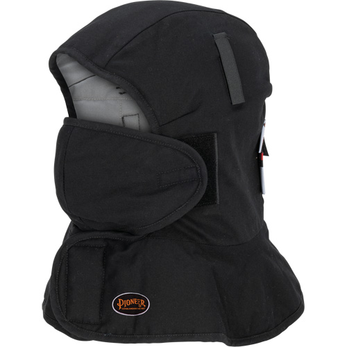 Doublure matelass&eacute;e ignifug&eacute;e Pioneer 765A pour casque de s&eacute;curit&eacute; avec un long cou et embout buccal amovible, Noir/Gris, Coton/FR-Tech/Modacrylique/Nylon OSI Industrial Sales