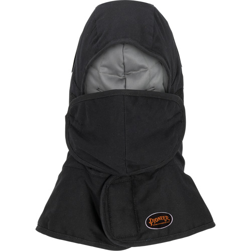 Doublure matelass&eacute;e ignifug&eacute;e Pioneer 765A pour casque de s&eacute;curit&eacute; avec un long cou et embout buccal amovible, Noir/Gris, Coton/FR-Tech/Modacrylique/Nylon OSI Industrial Sales