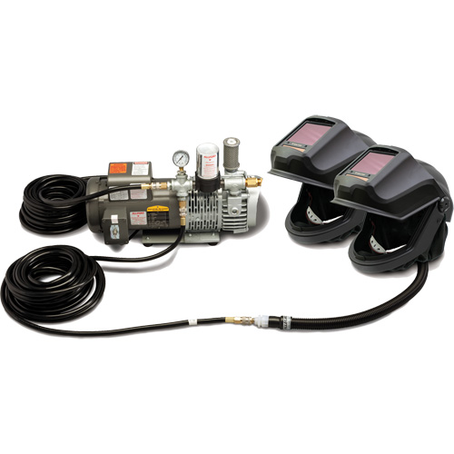 2-Worker DEFENDER Supplied Air Shield & Flip-Front Welding Helmet System OSI Industrial Sales