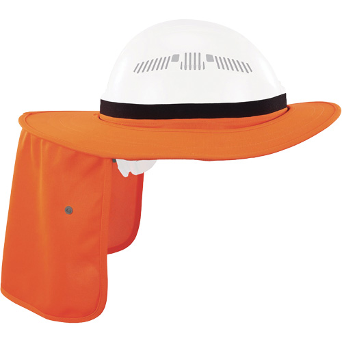 Visi&egrave;re universelle avec protection de la nuque pour casque de s&eacute;curit&eacute; Chill-Its 6661, Orange haute visibilit&eacute; OSI Industrial Sales