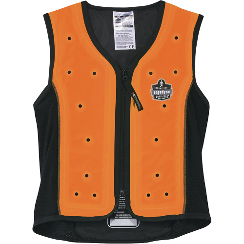 Veste de refroidissement &eacute;vaporatif Chill-Its 6685 avec fermeture &agrave; glissi&egrave;re, T-Grand, Orange OSI Industrial Sales