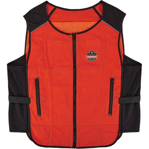 Veste de refroidissement &agrave; changement de phase l&eacute;g&egrave;re avec sachets de recharge Chill-Its 6260, Grand/T-Grand, Orange OSI Industrial Sales